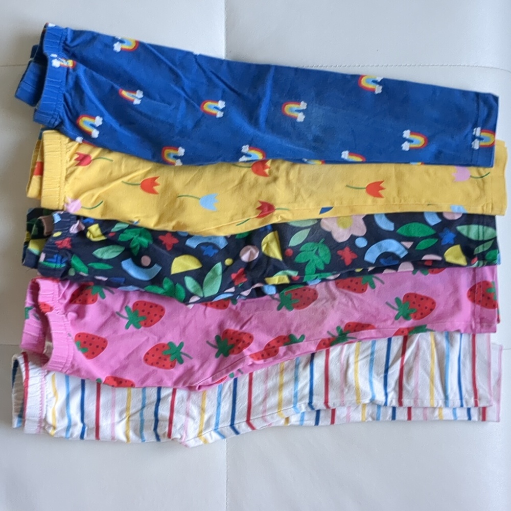 Lot of 5 Hanna Anderson leggings Size 4 good play condition